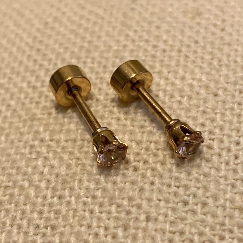 Gold Birthstone Earrings